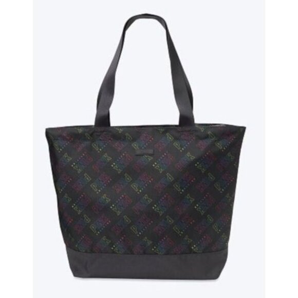 Victoria Secret Pink Weekender Tote Bag Black Weekend Shoulder Bag - Picture 1 of 8